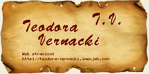 Teodora Vernački vizit kartica